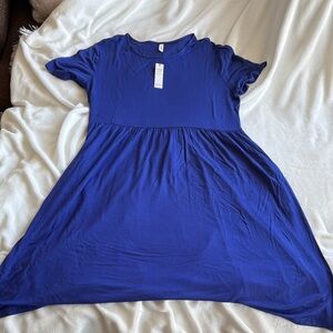 Elegant Blue Midi Dress